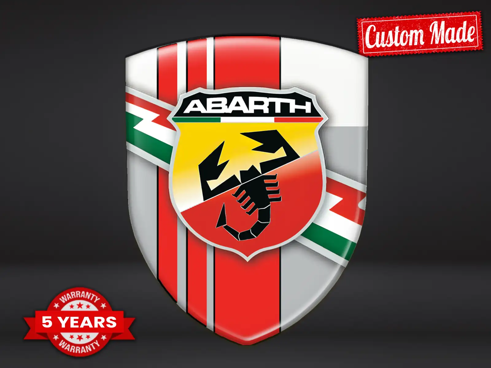 Fiat Abarth Automatic Door Sticker Professional Customizable Sturdy